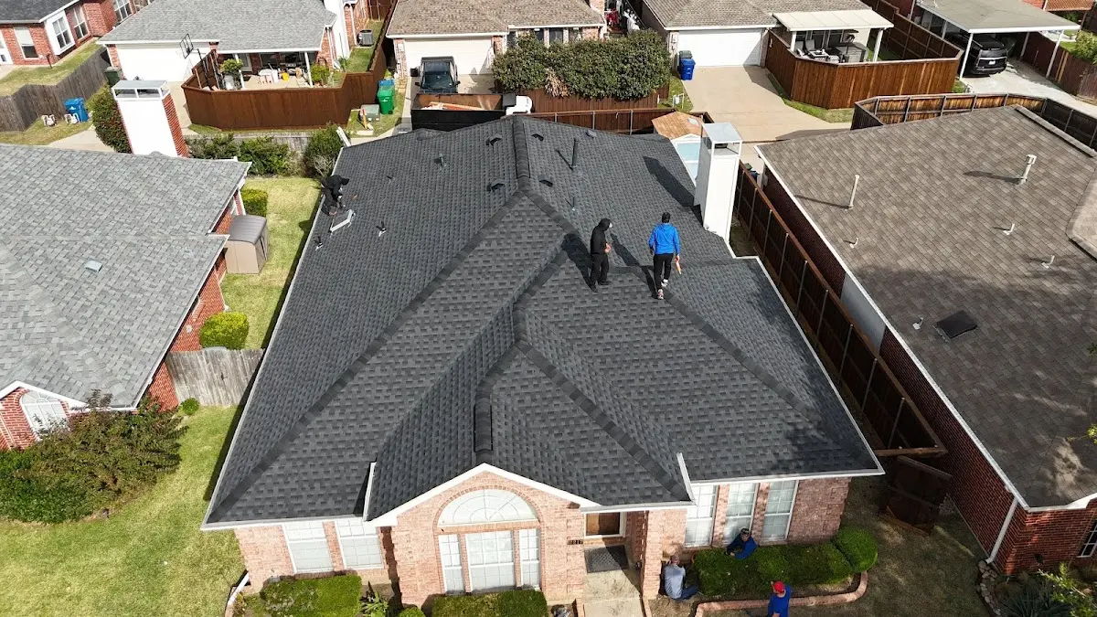 Commercial Roofing work in progress on a Pflugerville property